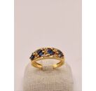 Image Bague Or jaune Saphir Diamant
