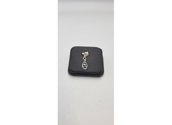 Image Pendentif Or blanc Pierre bleue Diamant