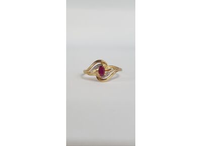 Image Bague Or jaune Rubis