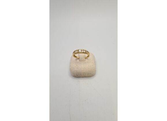 Image Bague Or jaune Oxyde de zirconium