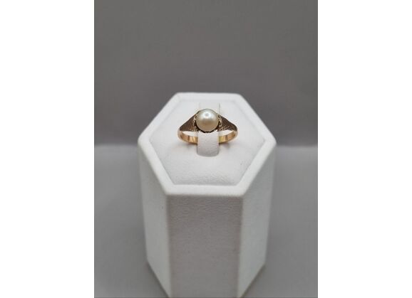 Image Bague Or rose Perles