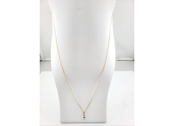 Image Collier Or jaune Oxyde de zirconium Oxyde de zirconium
