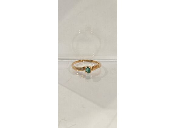 Image Bague Or jaune Emeraude Sans
