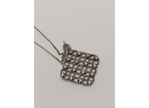 Image Collier Argent Oxyde de zirconium