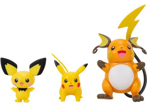 Image Figurines BANDAI Pokemon - pack evolution - pikachu & raichu & pichu cm