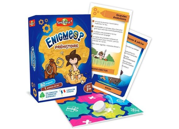 Image Jeux de société BIOVIVA ENIGMES - PREHISTOIRE