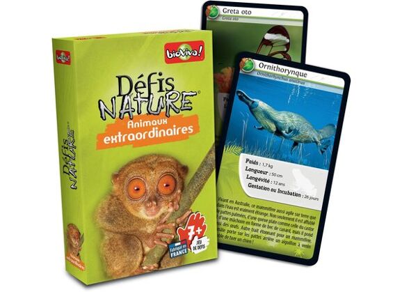 Image Jeux de société BIOVIVA DEFIS NATURE - LES ANIMAUX EXTRAORDINAIRES