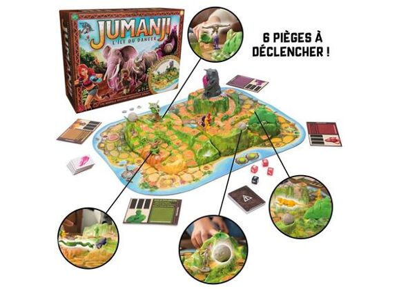 Image Jeux de société SPIN MASTER JEU JUMANJI L'ILE DU DANGER - PLATEAU 3D