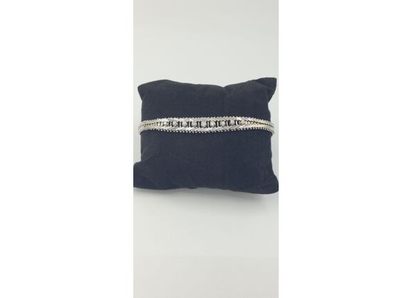 Image Bracelet Or blanc Diamant Sans
