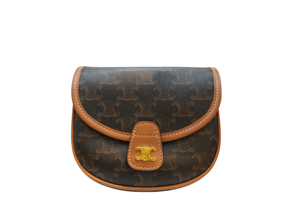 Image Sac à main CELINE Mini Bag Porté croisé Toile Marron