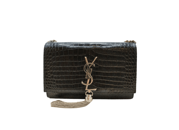 Image Sac à main YVES SAINT LAURENT Kate Tassel Porté croisé Cuir Noir