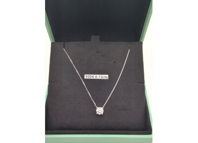 Image Collier Or blanc Diamant Sans