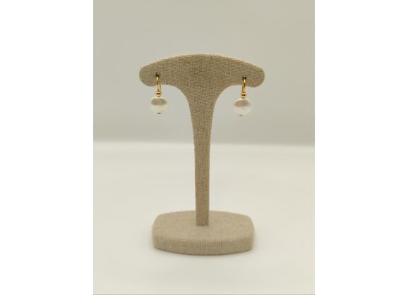 Image Boucles d'oreilles Or jaune Nacre Sans