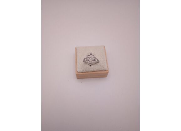 Image Bague Or blanc Oxyde de zirconium Oxyde de zirconium