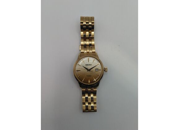 Image Montre Homme SEIKO Présage édition limitée Acier Or 40 mm