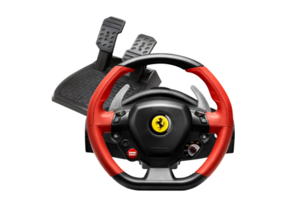 Image Acc. de jeux vidéo Volant + pédalier T80 FERRARI 458 Filaire Noir Xbox