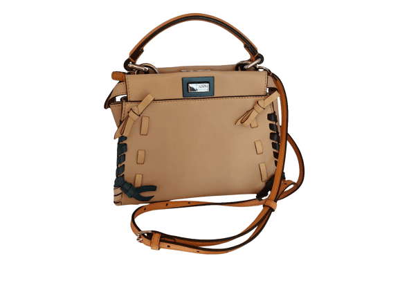 Image Sac à main FENDI Peekaboo Porté main Cuir Rose