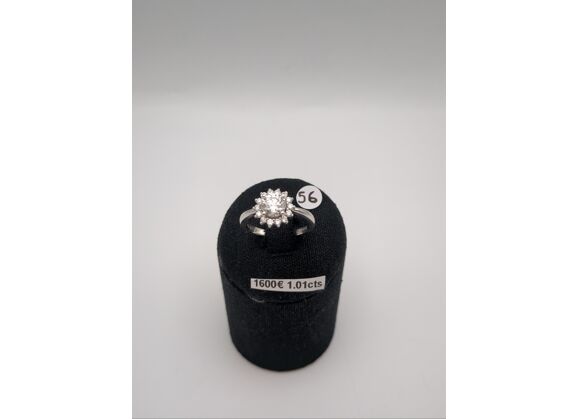 Image Bague Or blanc Diamant Sans