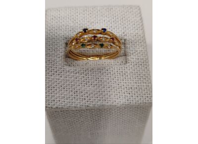 Image Bague Or jaune Rubis Saphir