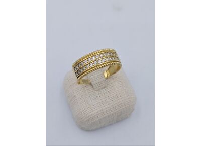 Image Bague Or jaune Oxyde de zirconium Oxyde de zirconium