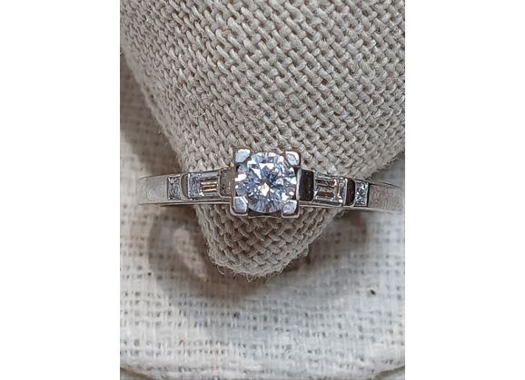Image Bague Or blanc Diamant Diamant