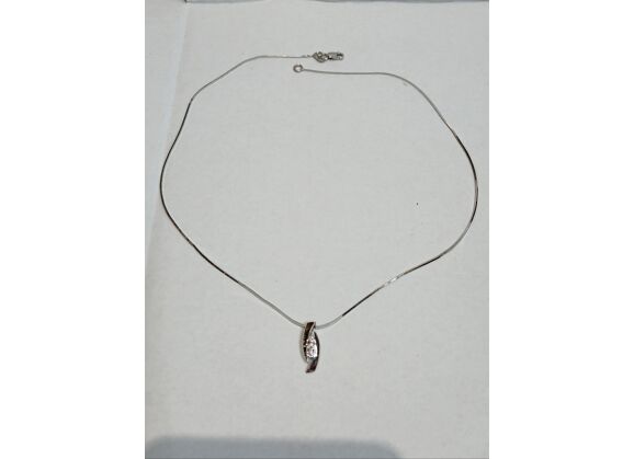 Image Collier Or blanc Diamant Diamant