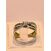 Image Bague Or jaune Or blanc Or rose Oxyde de zirconium Pierre blanche