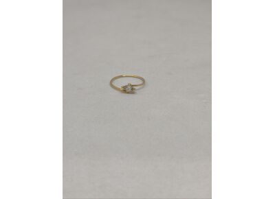 Image Bague Or jaune Pierre bleue Sans