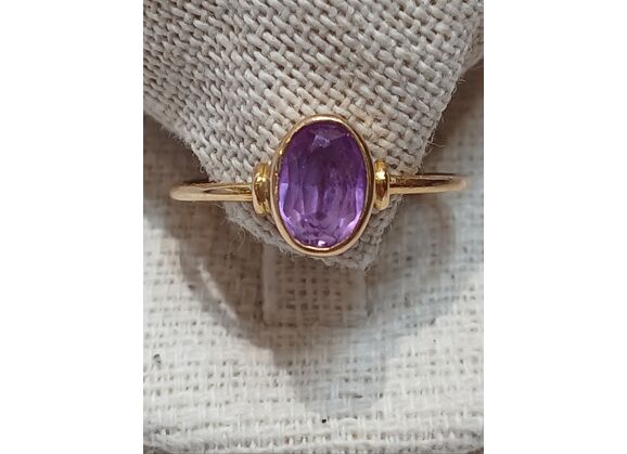 Image Bague Or jaune Améthyste Sans