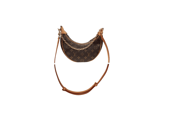 Image Sac à main Loop Porté croisé Toile enduite Marron