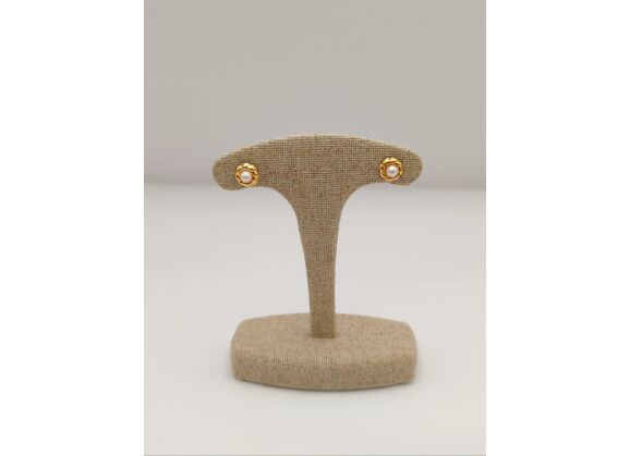 Image Boucles d'oreilles Or jaune Perle Sans