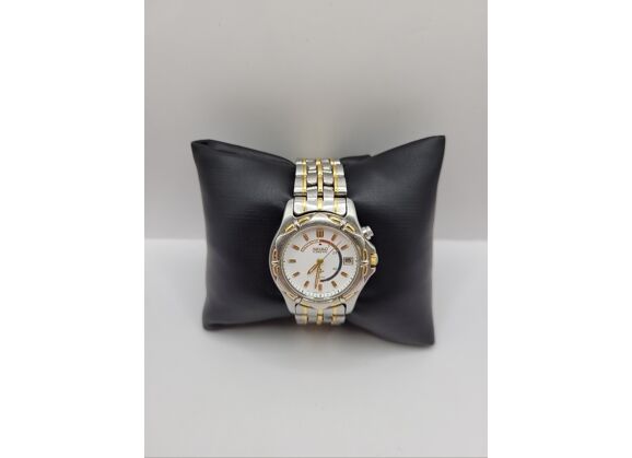 Image Montre Unisexe SEIKO Kinetic 3M22 Acier Argenté et doré 30 mm