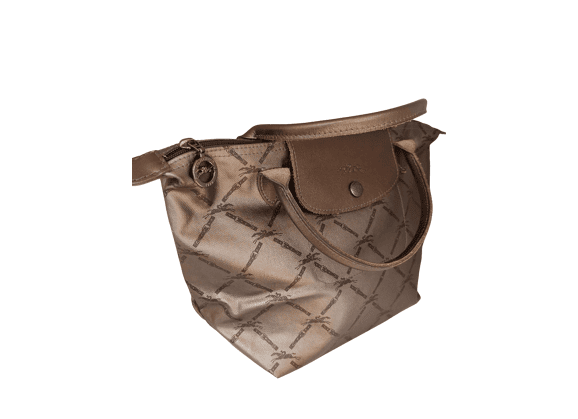 Image Sac à main LONGCHAMP Pliage XS Porté main Toile enduite Argenté