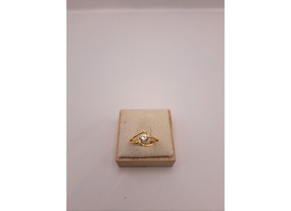 Image Bague Or jaune Oxyde de zirconium Sans