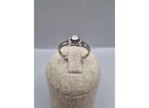 Image Bague Or blanc Diamant Sans