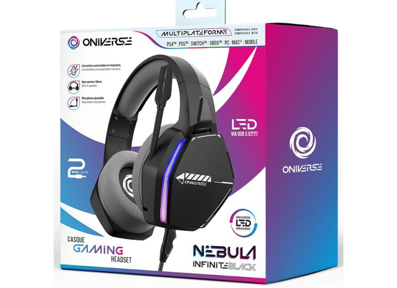 Image Acc. de jeux vidéo ONIVERSE Casque gaming Filaire Infinite black PS5