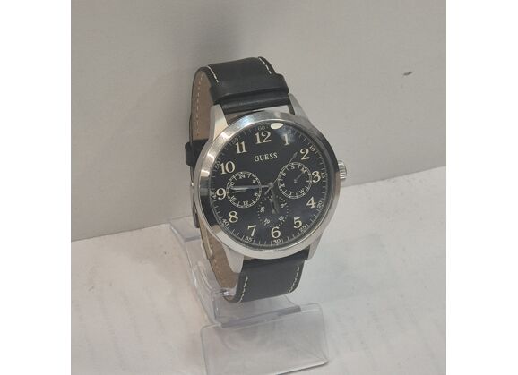 Image Montre Homme GUESS W1101G1 Cuir Noir 42 mm