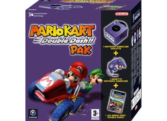 Image Console NINTENDO GameCube Violet + 1 manette + Mario Kart Double Dash