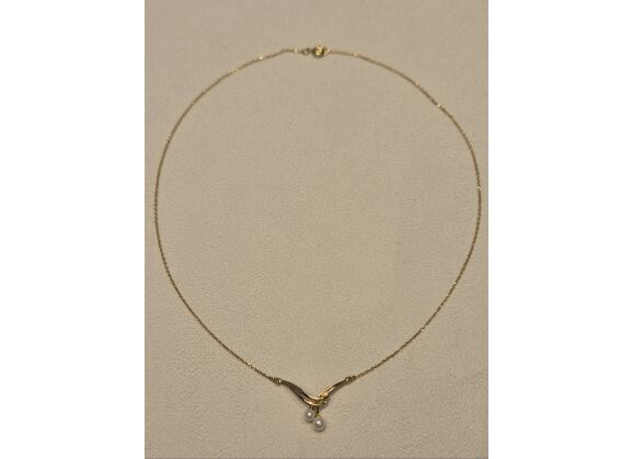 Image Collier Or jaune Perle Perle