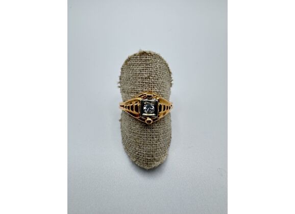 Image Bague Or jaune Oxyde de zirconium Sans