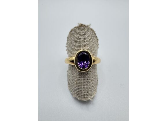 Image Bague Or jaune Améthyste Sans