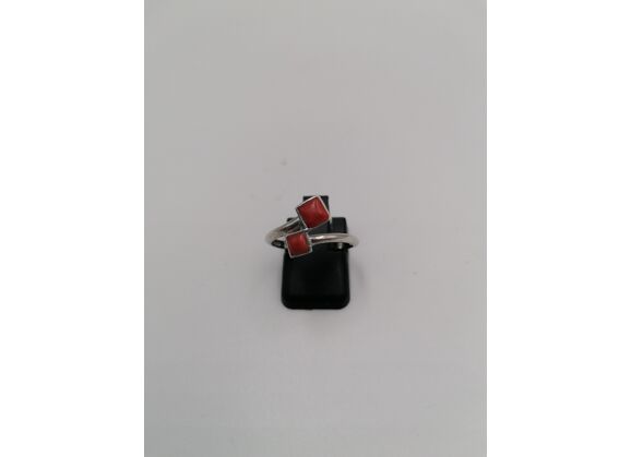 Image Bague Argent Pierre orange