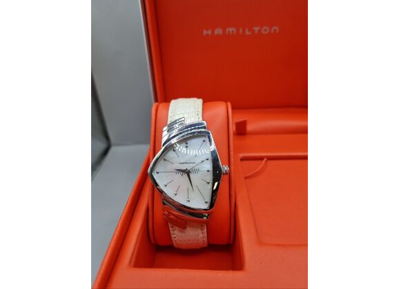 Image Montre Femme HAMILTON Ventura Cuir Blanc 24mm x 36mm mm
