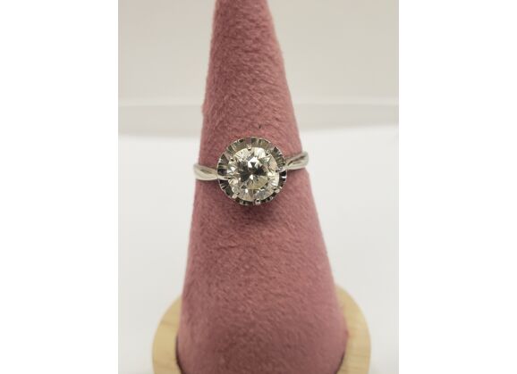 Image Bague Or blanc Diamant Sans