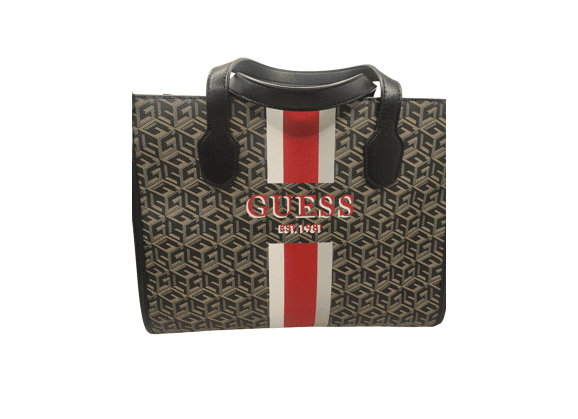 Image Sac à main GUESS Porté épaule Cuir Taupe