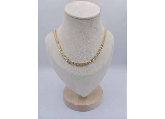 Image Collier Or jaune Maille plate