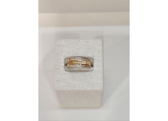 Image Bague Or jaune Oxyde de zirconium Oxyde de zirconium
