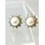Image Boucles d'oreilles Or jaune Perle Pierre blanche