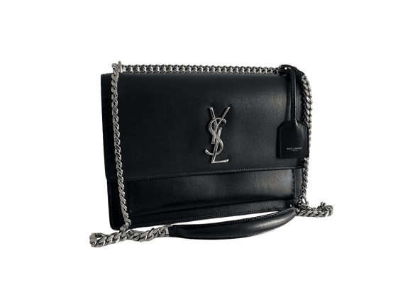 Image Sac à main YVES SAINT LAURENT Sunset Porté épaule Cuir Noir
