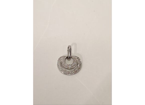 Image Pendentif Or blanc Diamant Sans
